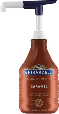 Thumbnail for Ghirardelli Caramel Sauce, 87.3 oz (5 lb 7.3 oz) Bottle with Ghirardelli Stamped Barista Spoon & Pump
