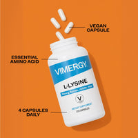 Thumbnail for Vimergy L-Lysine – Promotes Healthy Skin, Hair & Nails* – Supports Healthy Metabolism* – Vegan, Non-GMO & Gluten-Free – 270 Capsules