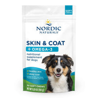 Thumbnail for Nordic Naturals Pet Skin & Coat Soft Chews with Omega-3-30 Pork Bone Broth Flavored Soft Chews - Nutritional Support for Healthy Skin & a Soft and Shiny Coat - Non-GMO and IFOS Certified