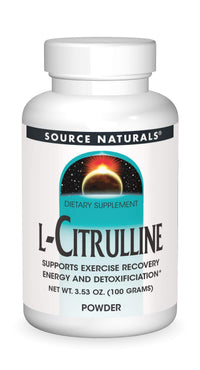 Thumbnail for Source Naturals L-Citrulline Powder, Supports Exercise Recovery, Energy, and Detoxification - 100g