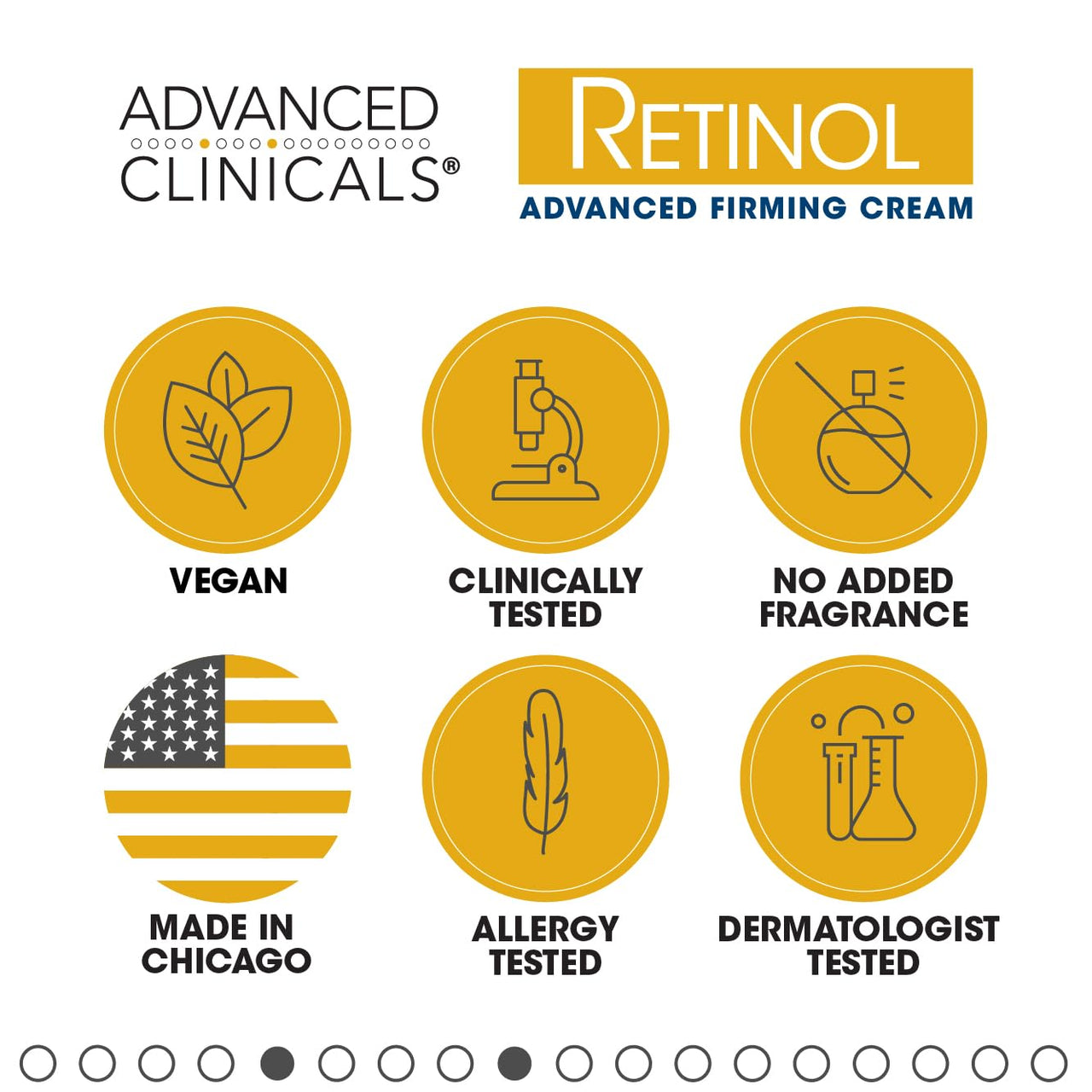 Advanced Clinicals Retinol Advanced Firming Face & Body Cream For Crepe Skin, Wrinkles, Sagging Skin, & Sun Damaged Skin