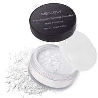 Thumbnail for MEICOLY Talc-Free Setting Powder with Sifter,Long Lasting Loose Face Powder,Translucent Powder Colorset Powder,Matte Finishing White Face Paint Setting Powder for Halloween SFX Makeup,Oil Control