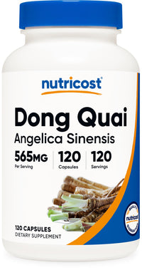 Thumbnail for Nutricost Dong Quai 565mg, 120 Capsules - Gluten Free, Non-GMO, Vegetarian Capsules - Angelica Sinensis