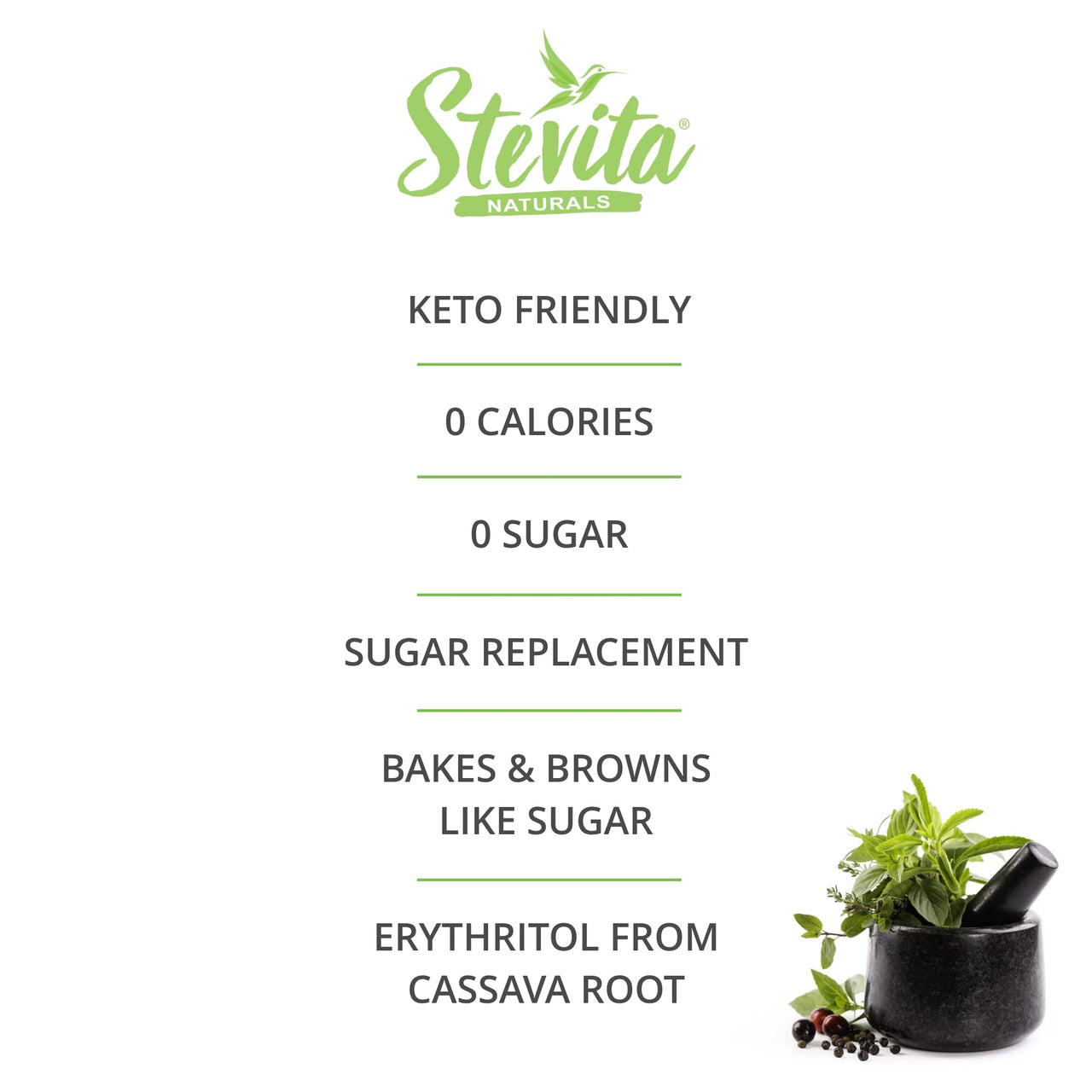 Stevita Organic Erythritol Bake-It-Better Pouch - 12 oz - Baking Sugar Alternative with Stevia & Erythritol, No Calories - USDA Organic, Non-GMO, Vegan, Keto, Paleo, Gluten Free