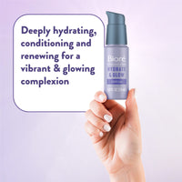 Thumbnail for Bioré Hydrate & Glow Face Serum for Dry, Sensitive Skin with Hyaluronic Acid, Coconut Water and Prebiotics, Dermatologist Tested Face Serum, Fragrance Free, Not Tested on Animals, 1 oz Bottle