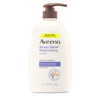 Thumbnail for Aveeno Stress Relief Moisturizing Body Lotion 33 Fl Oz, Lavender Scent with Prebiotic Oat, Hydrating 24-Hour Moisturizer Non-Greasy for Dry Sensitive Skin, Paraben & Dye Free, Calming & Relaxing