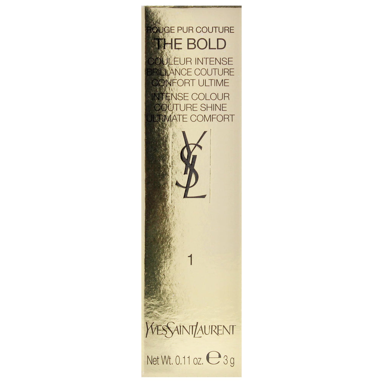 Yves Saint Laurent Rouge Pur Couture The Bold Lipstick - 1 Le Rouge for Women - 0.11 oz Lipstick