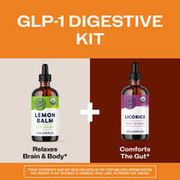 Thumbnail for Vimergy GLP-1 Digestive Kit* – Lemon Balm (115ml) + Licorice (115ml) – Digestive + Stress Support – Organic, Vegan, Kosher – Fast-Absorbing Liquid Extracts – Herbal Tea Companion for GLP-1 Users
