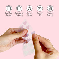 Thumbnail for grace & stella Award Winning Pore Strip - Pimple Patches for Face - Heart Hydrocolloid Zit Stickers that Help Soothe & Conceal Breakouts - Cute Patches - Dermatologist-Tested, Vegan (Heart, 72 Count)