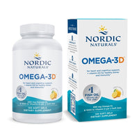 Thumbnail for Nordic Naturals Omega-3D, Lemon Flavor - 120 Soft Gels - 690 mg Omega-3 + 1000 IU Vitamin D3 - Fish Oil - EPA & DHA - Immune Support, Brain & Heart Health, Healthy Bones - Non-GMO - 60 Servings