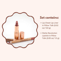 Thumbnail for Charlotte Tilbury Pillow Talk Mini Matte Revolution Lipstick and Lip Cheat Lip Liner Mini Travel Size Duo Set