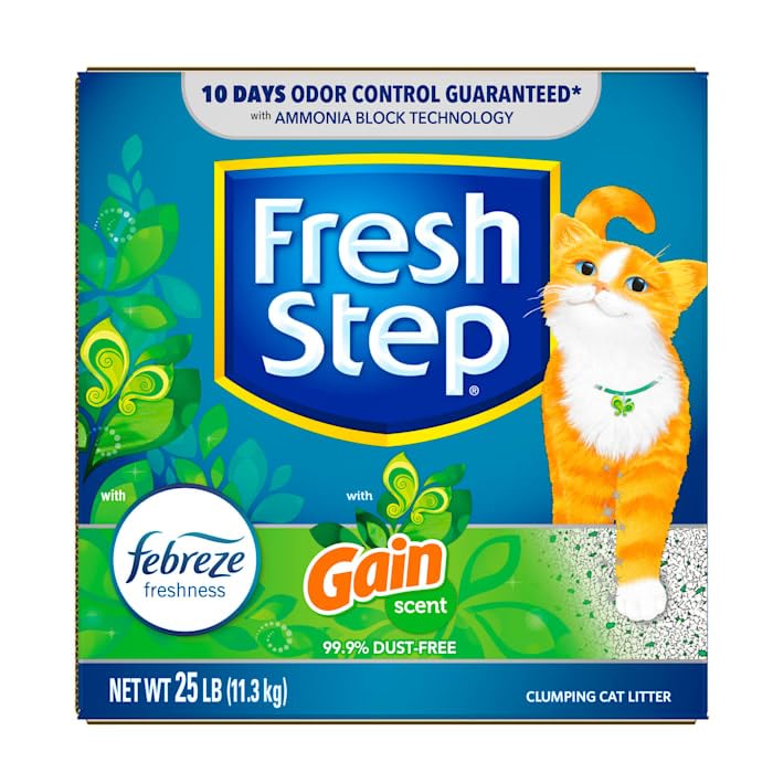Fresh Step, Clumping Cat Litter with Gain Scent, 400 Ounce