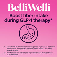 Thumbnail for BelliWelli Fiber Supplement for Women & Men Premium Daily Fiber Powder from Organic Acacia with Added Collagen Electrolytes & Probiotics No Bloat Constipation & Gut Health Support(Strawberry Lemonade)