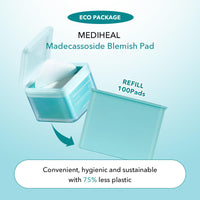 Thumbnail for (Only Refill) Mediheal Madecassoside Blemish Pad (100) - Cotton Facial Toner Pads for Anti Blemish to Improved Uneven Skin Tone - Vegan Gauze