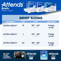 Thumbnail for Attends Care Incontinence Disposable Briefs, Medium, 32
