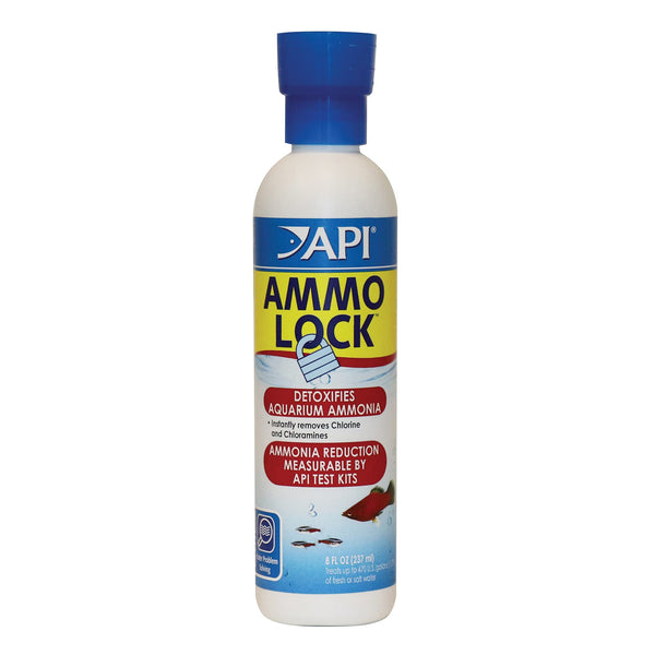API AMMO-LOCK Freshwater and Saltwater Aquarium Ammonia Detoxifier 8-Ounce Bottle (45D)