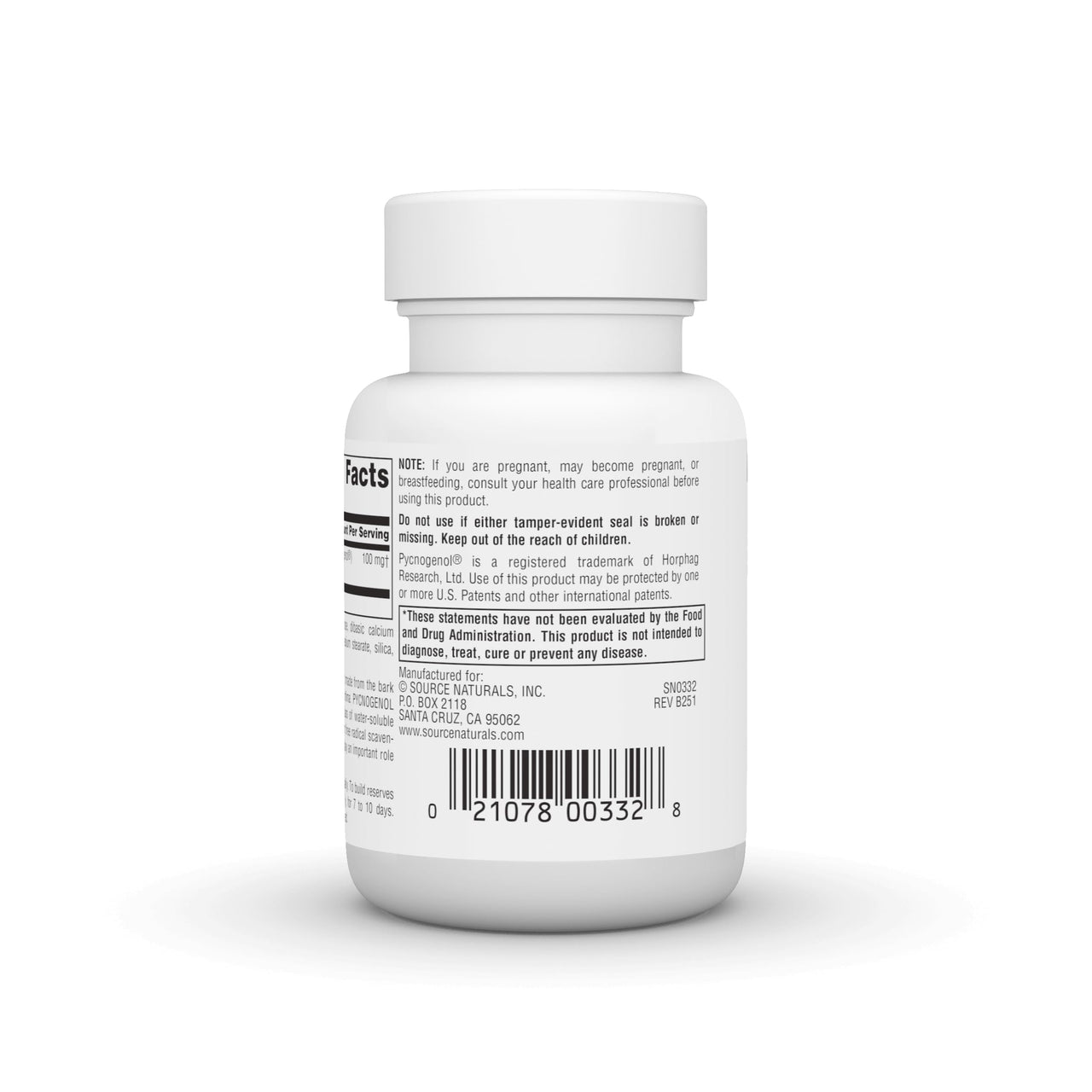 Source Naturals Pycnogenol Proanthocyanidin Complex, 100 mg - 30 Tablets