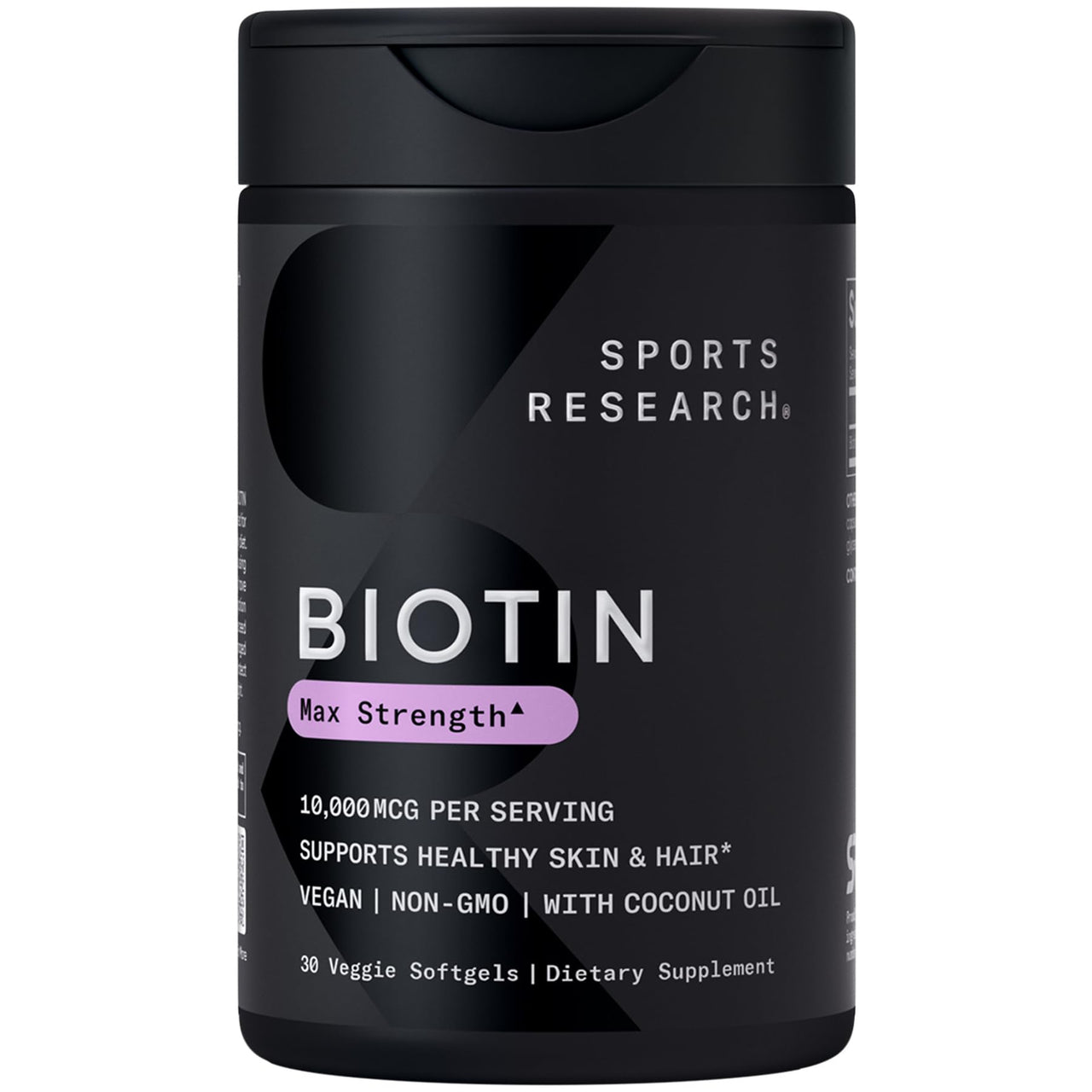 Sports Research® Healthy Hair Essentials - Biotin 10,000mcg with Organic Coconut Oil Vitamin B7 for Healthy Skin and Hair Support + Multi Collagen Pills Peptides with Hyaluronic Acid & Vitamin C