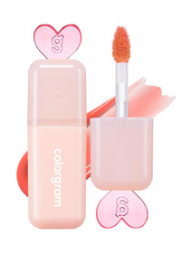 Thumbnail for COLORGRAM Juicy Drop Tint 02 Peach Dew | Juicy Lip Gloss, Glowing Lip Stain with Fruity Colors, Buildable & Blendable, Highly Pigmented