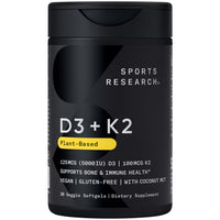 Thumbnail for Sports Research® Multivitamin Pack - Vegan Vitamin D 5000iu & Mk7 Vitamin K 100mcg, Omega-3 Fish Oil 1250mg, and Vitamin B-Complex with Methylated B12 & Folate