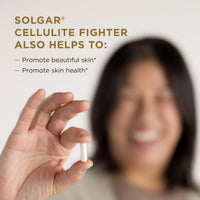 Thumbnail for Solgar Cellulite Fighter Skin Vitamin and Mineral Supplement, Support Smooth Skin with French Melon Concentrate, Hyaluronic Acid and Vitamin C Supplement, Age-Defying Nutrition for Women, 30 Servings