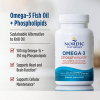 Thumbnail for Nordic Naturals Omega-3 Phospholipids, Unflavored - 60 Soft Gels - 500 mg Omega-3 & 350 mg Phospholipids - Heart & Brain Health - Small, Easy-to-Swallow Soft Gels - Non-GMO - 30 Servings