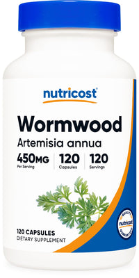 Thumbnail for Nutricost Wormwood Capsules 450mg 120 Capsules - Vegetarian Caps, Gluten Free and Non-GMO