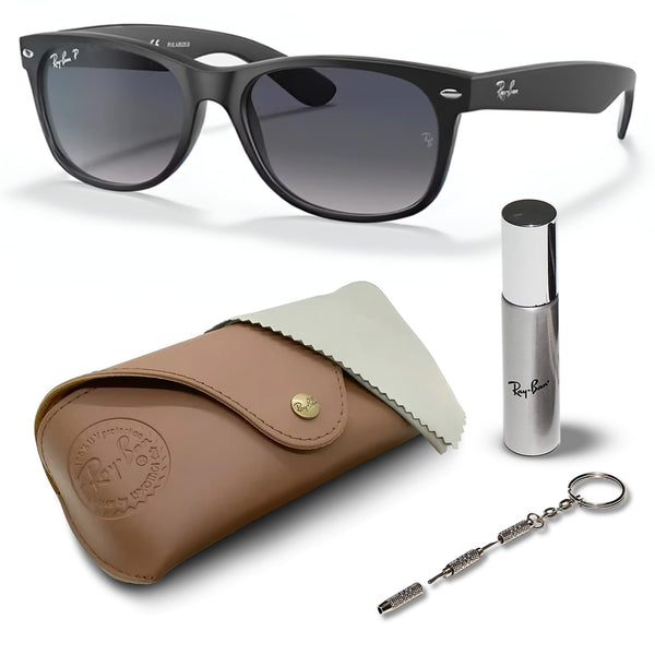 Ray-Ban RB2132 New Wayfarer Classic Polarized Square Shape Sunglasses for Men and Women- Timeless Classic Sun Glasses with Modern Elegance - Premium UV Protection - Designer Men's & Women's Sunglasses