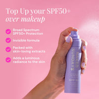 Thumbnail for Naked Sundays SPF 50 Hydrating Glow Face Mist - Daily Sunscreen Spray & Makeup Setting Spray with Hyaluronic Acid, Lightweight, Non-Greasy & Hydrating, 75ml