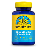 Thumbnail for Nature's Life Strengthening Vitamin D3 2000 IU (50 mcg) - Vitamin D - Bone Health and Immune Support Supplement - Easy-to-Swallow Softgels - 60-Day Guarantee, Lab Verified - 240 Servings, 240ct