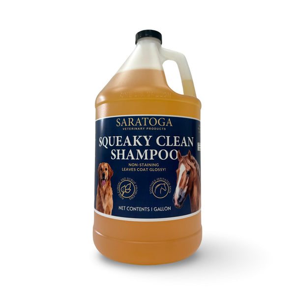 Squeaky Clean Gentle Horse Shampoo – Vet-Formulated, Sulfate-Free Equine Shampoo for Sensitive Skin, Shiny Coat, Soft Mane & Tail – Saratoga Veterinary Products