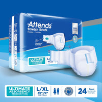 Thumbnail for Attends Stretch Adult Incontinence Disposable Briefs, Large/X-Large, 40
