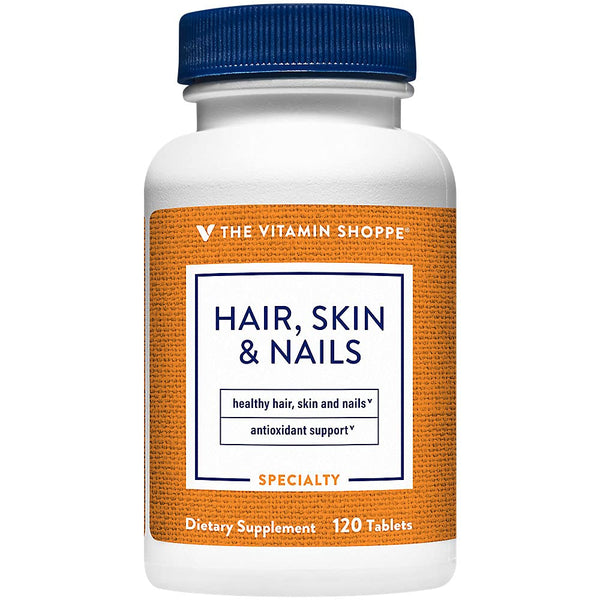 The Vitamin Shoppe Biotin 400MCG - Hair Growth, Skin Health & Nail Strength Support, High Potency B Vitamin (120 Tablets)