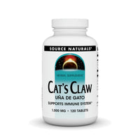 Thumbnail for Source Naturals Cat's Claw Bark UNA de Gato 1000 mg Dietary Supplement - Supports Immune System - 120 Tablets