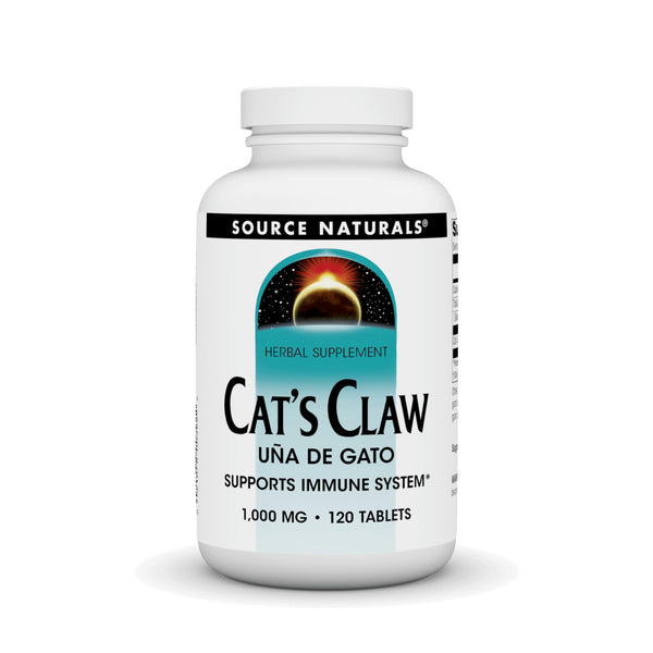 Source Naturals Cat's Claw Bark UNA de Gato 1000 mg Dietary Supplement - Supports Immune System - 120 Tablets