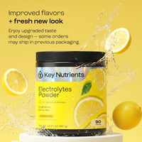 Thumbnail for KEY NUTRIENTS Multivitamin Electrolytes Powder No Sugar - Refreshing Lemonade Electrolyte Powder - Sodium & Energy Supplement - Hydration Powder - No Calories - 90 Servings - Made in USA