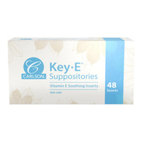 Thumbnail for Carlson - Key-E Suppositories, 30 IU (20 mg) Vitamin E Suppository, Moisturizes & Nourishes, for Women and Men, 48 Count