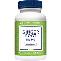 Thumbnail for The Vitamin Shoppe Ginger Root 550MG, Whole Herb Supplement (100 Capsules)