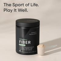 Thumbnail for Sports Research® Organic Fiber Unflavored – Organic Fiber Powder - Daily Psyllium Husk and Prebiotic Agave Inulin, Helps Maintain Regularity* with Soluble & Insoluble Fiber - Easy to Mix, 30 Servings