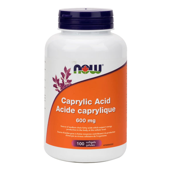 NOW Foods Acid 600Mg 100 Sg Caprylic, 100 CT