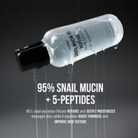 Thumbnail for Snail Mucin 95 + Peptide Essence - Advanced Skin Repair Serum for Acne-Prone & Sun-Damaged Skin, Non-Comedogenic Facial Moisturizer with 5-Peptide Complex, Fragrance-Free, Slow-Aging, 4.73 fl.oz.
