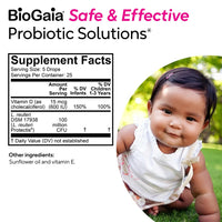 Thumbnail for BioGaia Immune Active Baby Probiotic Drops + Vitamin D | for Babies & Toddlers 0-36 Months | Supports Digestive & Immune Health | Allergen, Dairy, Soy & Gluten Free | Backed by 30 Years of Research