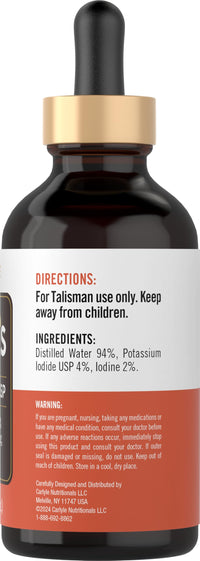 Thumbnail for Carlyle Lugols Iodine 2 Percent | 4 fl oz (Pack of 1) | Potassium Iodide and Iodine Solution 2% Liquid Drops