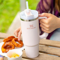 Thumbnail for Stanley H2.0 Vacuum Quencher, 0.88 L (0.88 L), Cream, 2.0, Cold Insulation, Durable, Straw Water Bottle, Summer, Outdoors, Dishwasher Safe