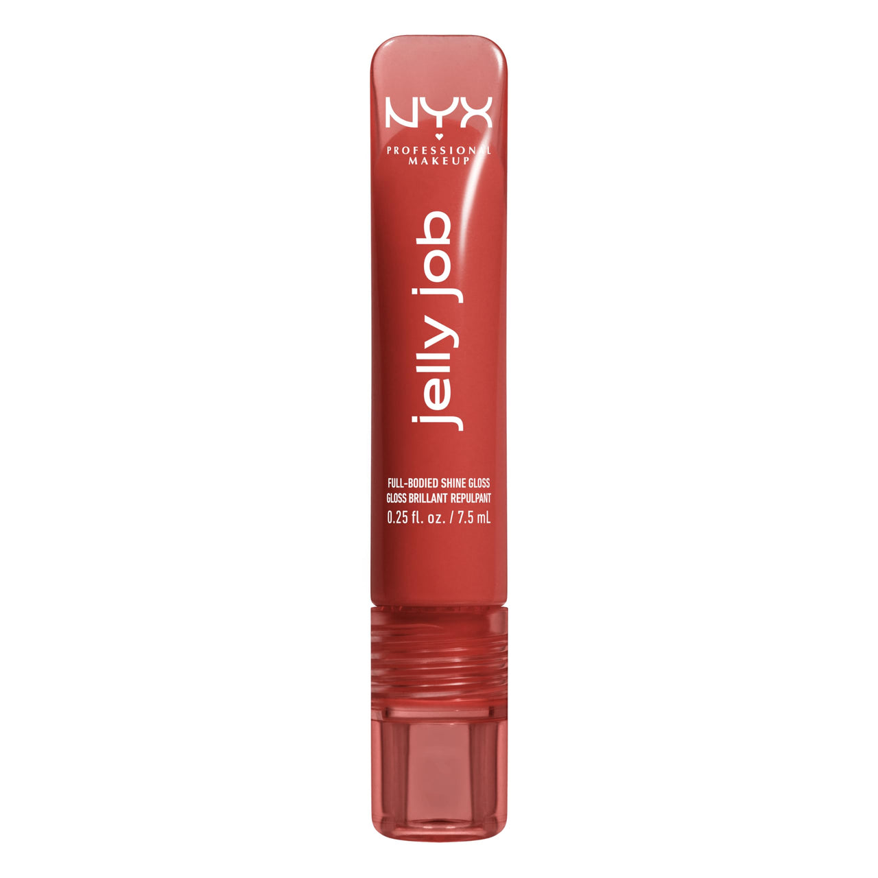 NYX PROFESSIONAL MAKEUP Jelly Job Lip Gloss, Lip Tint Gloss with Full-Bodied, Smoothing, and Hyper-Glossy Shine - Jelly Filled (Spice Brown)