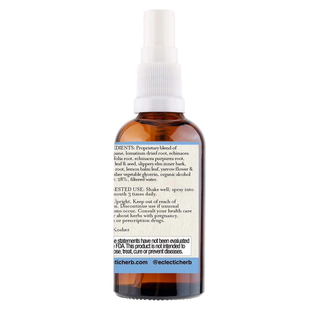 Eclectic Herb - Lung & Respiratory Support Herbal Throat Spray | Immune Support | Chest, Cough & Respiratory | Lomatium OSHA | Natural, Vegan, Non-GMO, Gluten Free (1 fl oz | 30 ml)