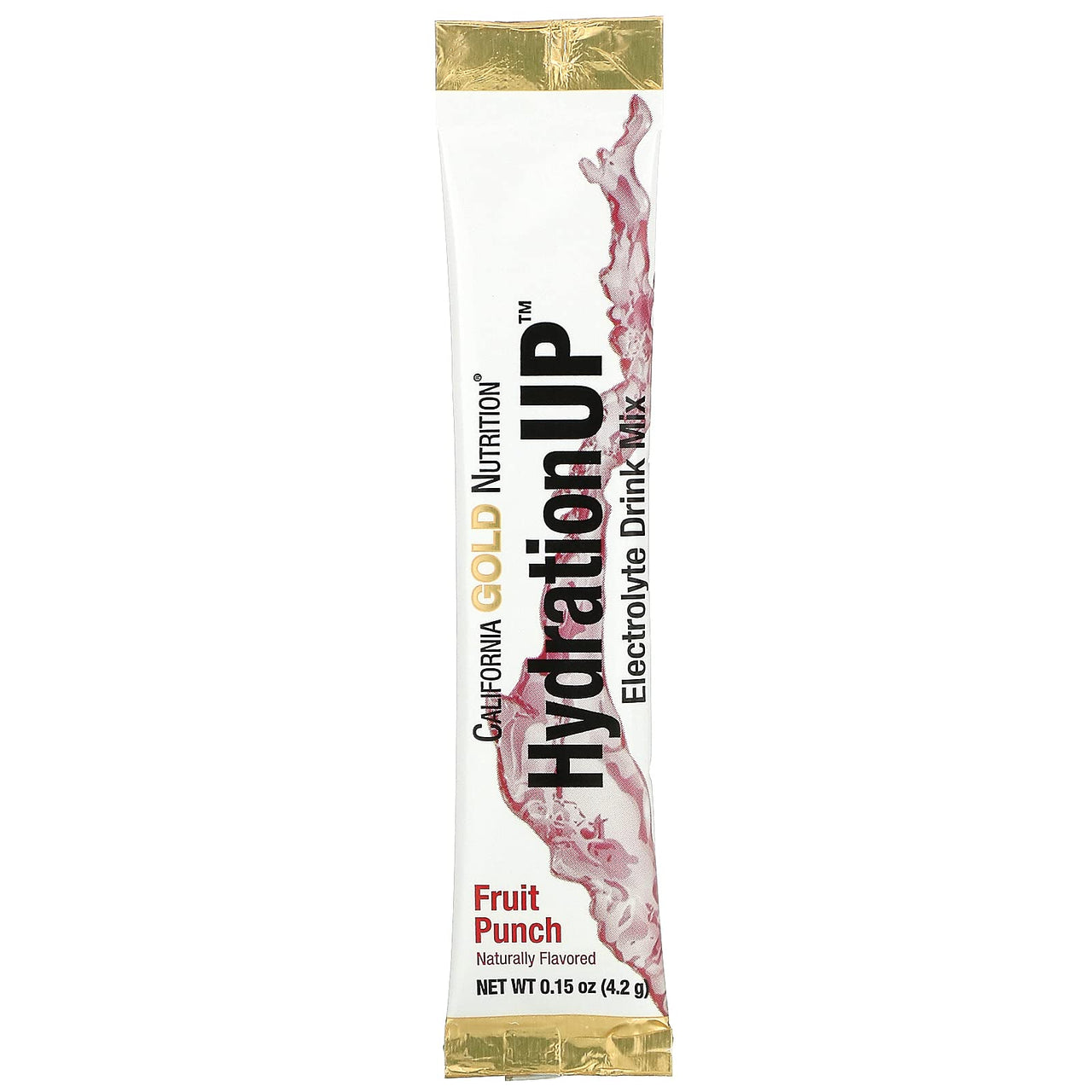 California Gold Nutrition HydrationUP, Electrolyte Drink Mix, Fruit Punch, 20 Packets, 0.15 oz (4.2 g) Each
