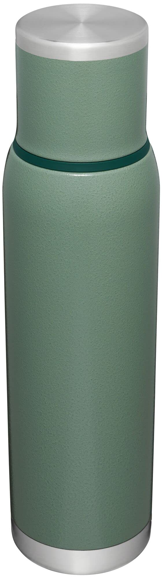 Stanley Adventure-To-Go Vacuum Bottle 1.4 qt Wide Mouth with Leakproof Cup Lid Keep Drinks Hot or Cold Packable for Travel Insulated Stainless Steel Thermal Bottle BPA-Free Hammertone Green
