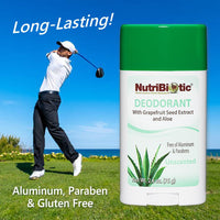 Thumbnail for NutriBiotic Unscented Deodorant with GSE, 2.6 Ounce Stick | with Witch Hazel, Grapefruit Seed Extract & Aloe | Vegan & Free of Aluminum, Paraben, Phthalates, Gluten, GMO's & Fragrance