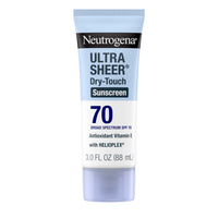 Thumbnail for Neutrogena Ultra Sheer Dry-Touch Sunscreen Lotion SPF 70, Broad Spectrum, Water Resistant 80 Min, Oil-Free, Oxybenzone-Free, Non-Comedogenic, Matte Finish, Body Sunscreen, Travel Size 3 Fl Oz